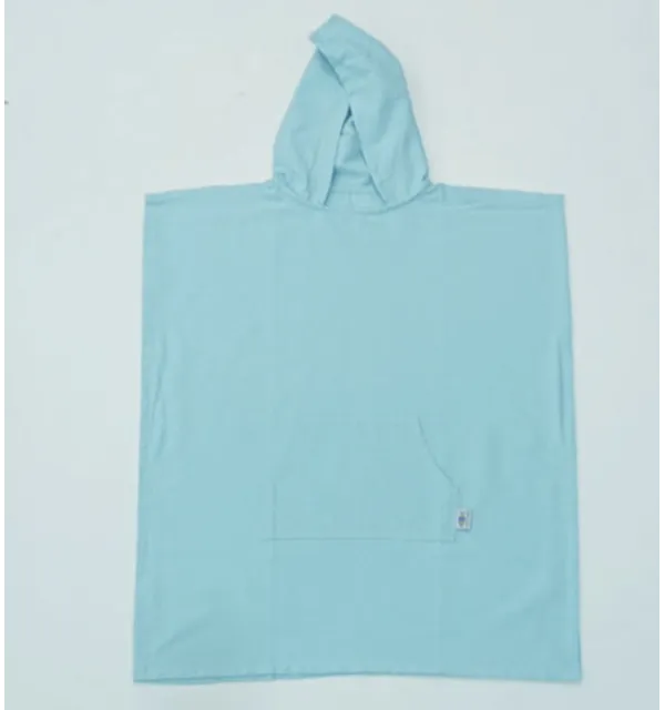 Poncho de plage bleu azur Fouta Tunisia - 1