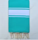 Fouta plate vert baltic
