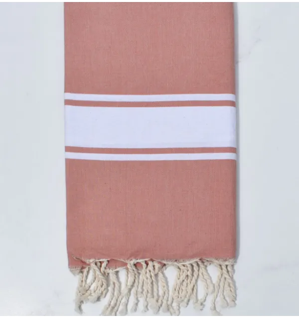 Fouta plate rose balais Fouta Tunisia - 1