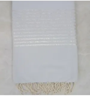 JETé bleu dragée au fil lurex argenté 