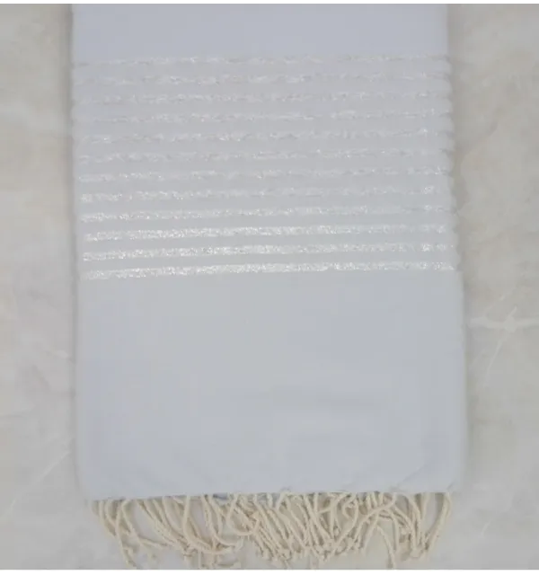 JETé bleu dragée au fil lurex argenté 