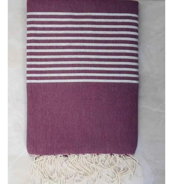 JETé mauve bordeaux au fil lurex argenté 