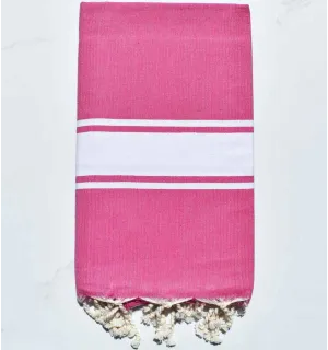 Fouta plate rose magenta foncé Fouta Tunisia - 1