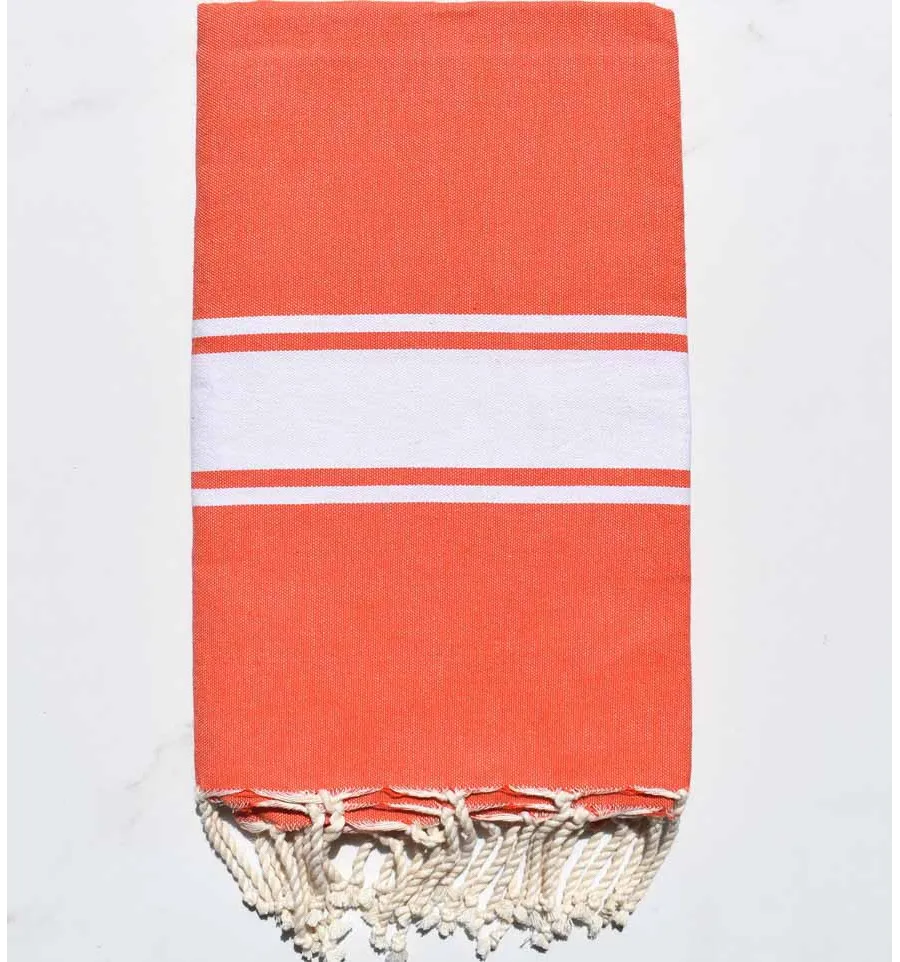 Fouta plate couleur corail Fouta Tunisia - 2