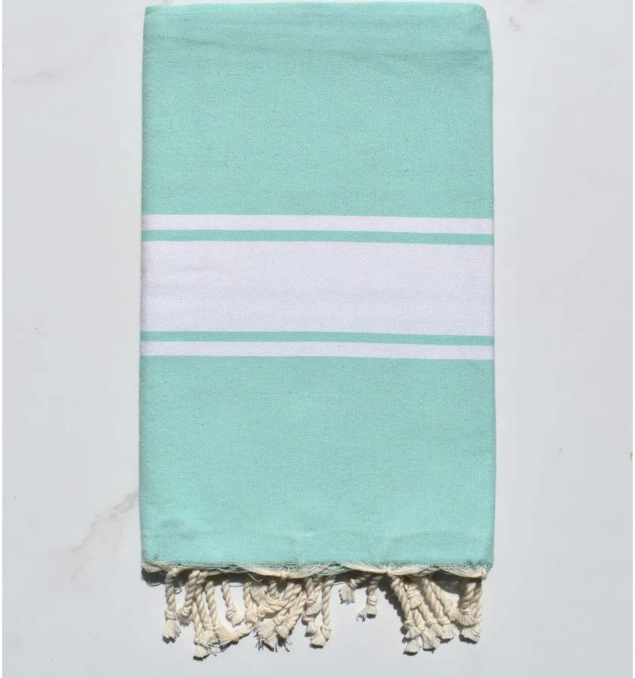 Fouta Plate vert d'eau Fouta Tunisia - 2