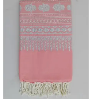 FOUTA KHOMSA rose capucine 