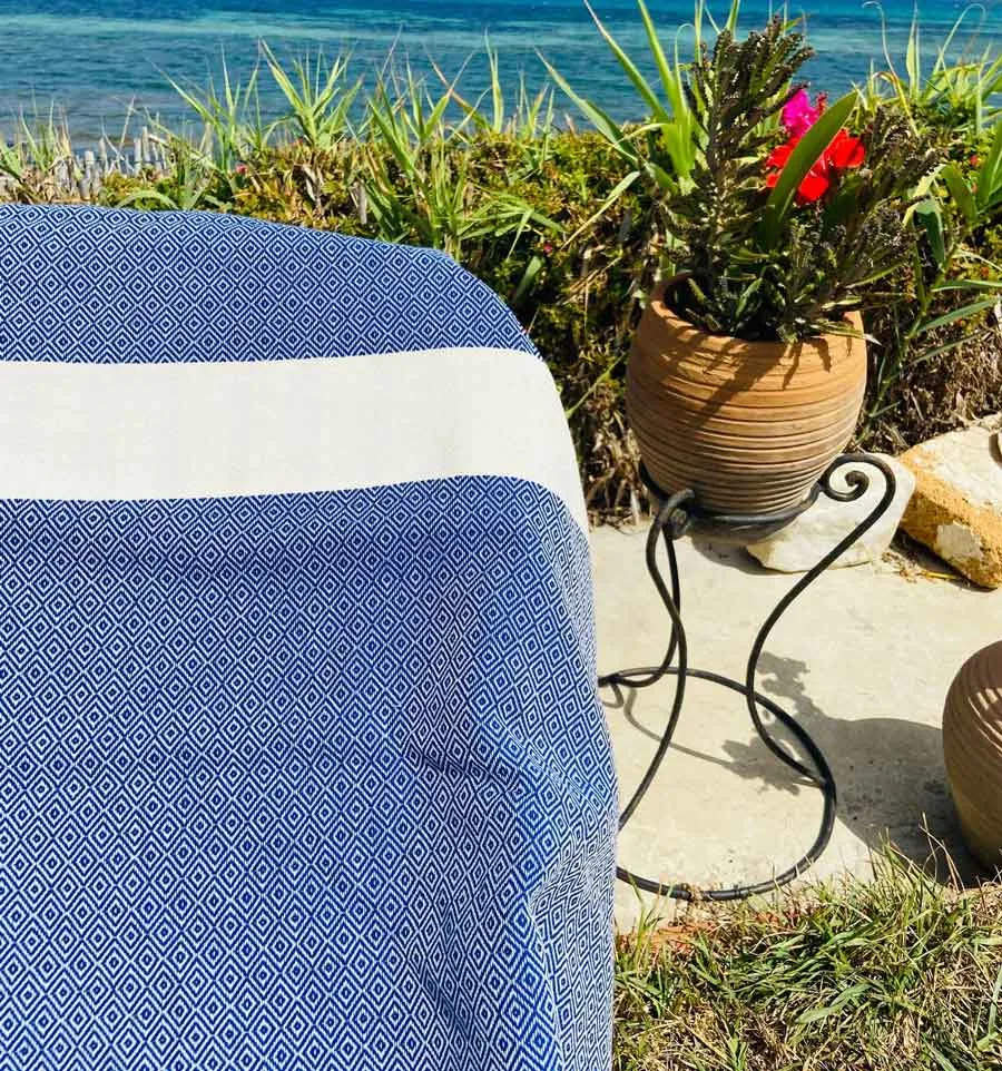 Fouta Diamant bleu Fouta Tunisia - 3