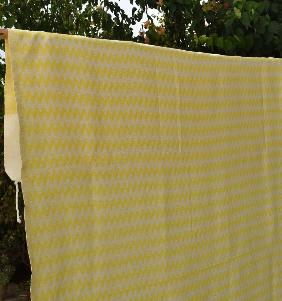 Fouta zigzag jaune soleil Fouta Tunisia - 3