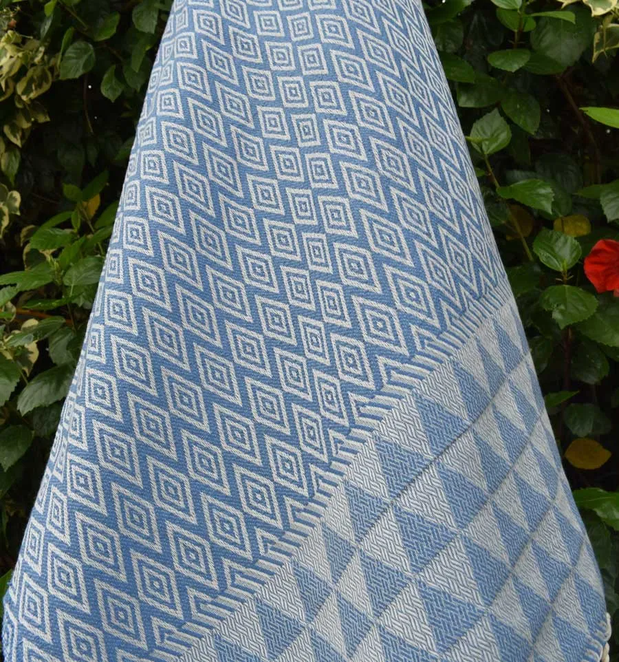 Fouta Jaquard Diamant bleu Fouta Tunisia - 5