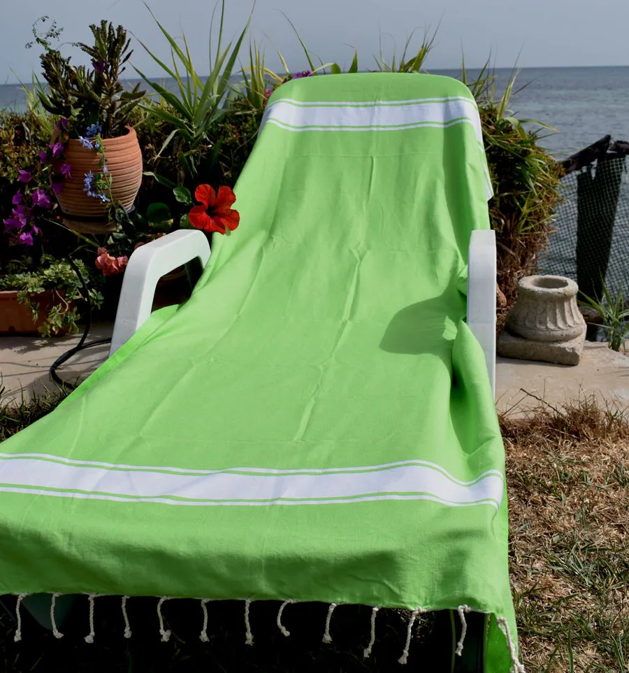 Fouta Plate vert citron Fouta Tunisia - 1
