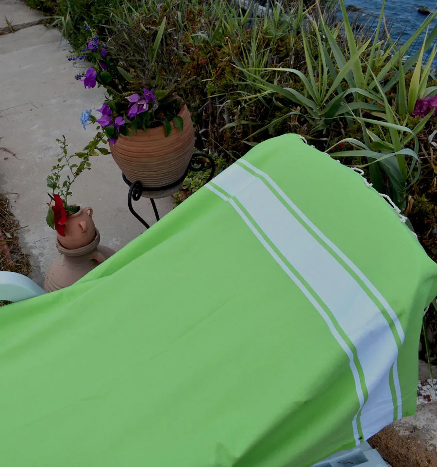 Fouta Plate vert citron Fouta Tunisia - 3