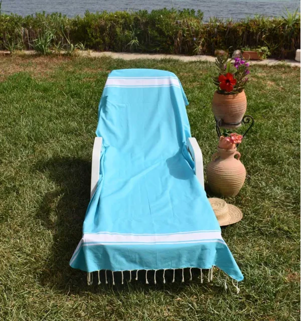 Fouta Plate bleu céleste Fouta Tunisia - 5