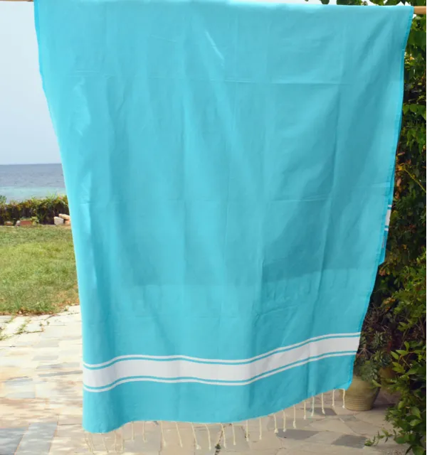 Fouta Plate bleu céleste Fouta Tunisia - 3