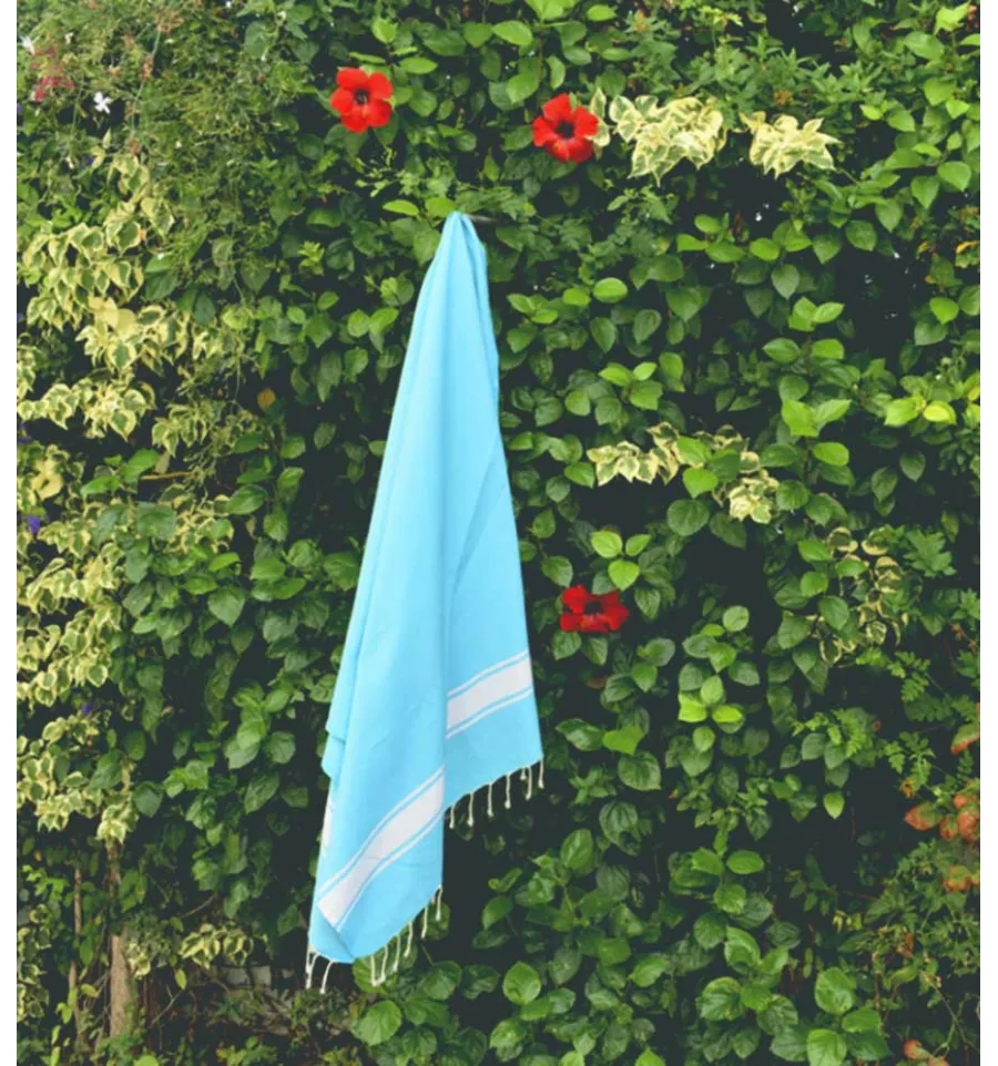 Fouta Plate bleu céleste Fouta Tunisia - 4