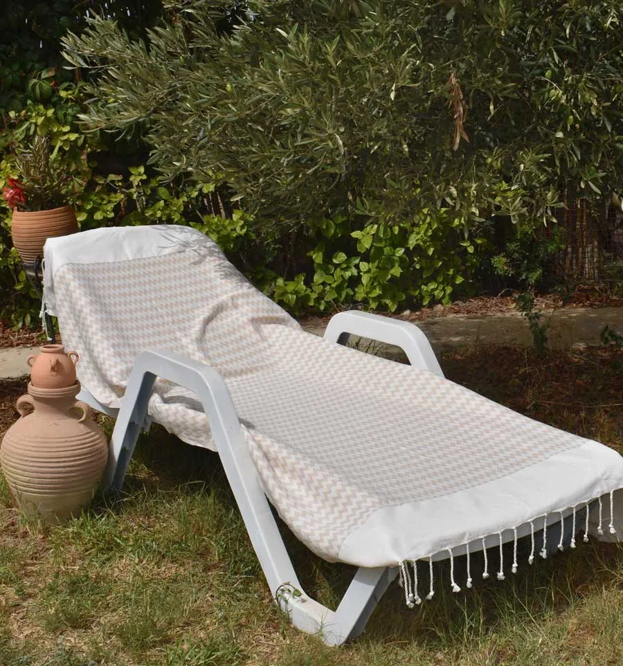 Fouta zigzag grège Fouta Tunisia - 4