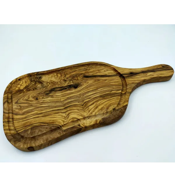 Planche avec poignée en bois d'olivier 40 cm - 1