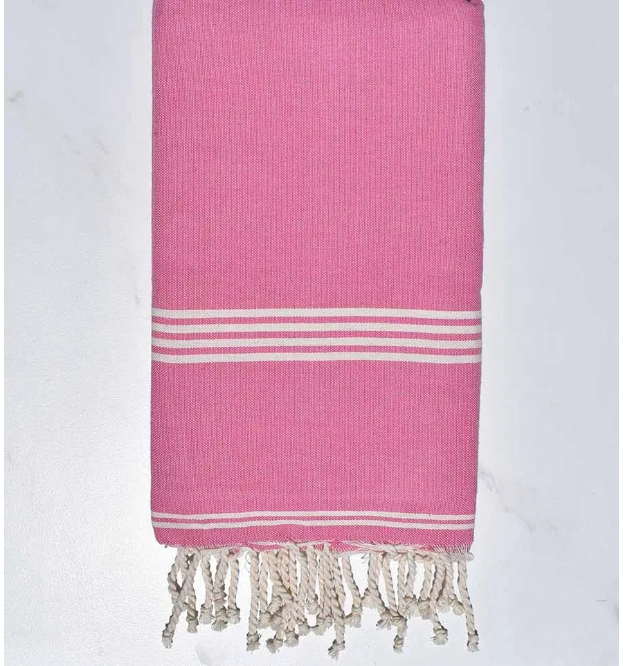 Fouta Mykonos en Coton Recyclé rose Fouta Tunisia - 4