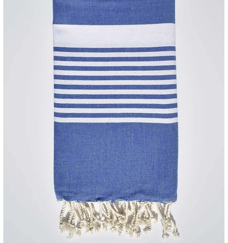 Fouta arthur en Coton Recyclé bleu Fouta Tunisia - 4