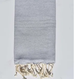 Fouta plate unie gris Fouta Tunisia - 1