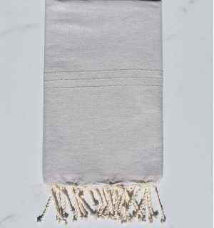 Fouta plate unie beige crème Fouta Tunisia - 1