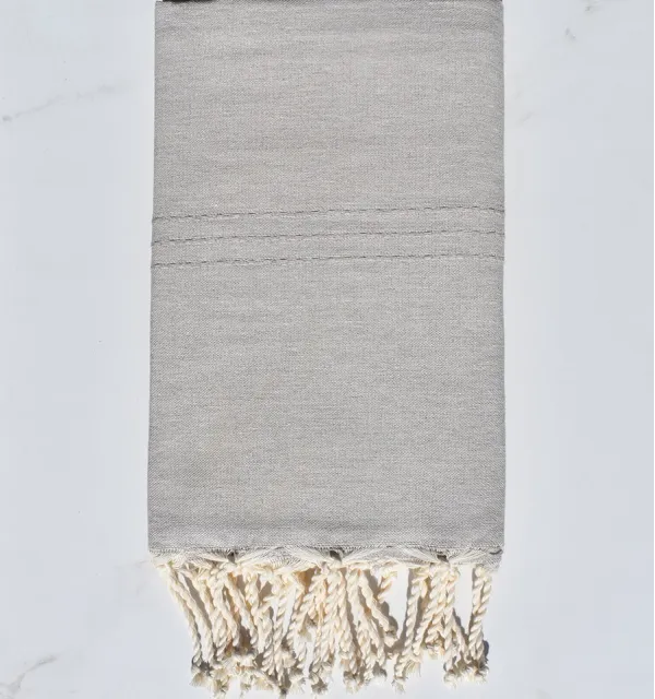 Fouta plate unie grège Fouta Tunisia - 1