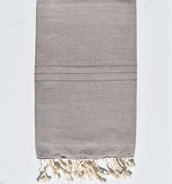 Fouta plate unie taupe Fouta Tunisia - 1