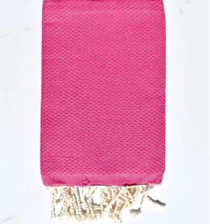 Fouta nid d'abeille unie fuchsia Fouta Tunisia - 1