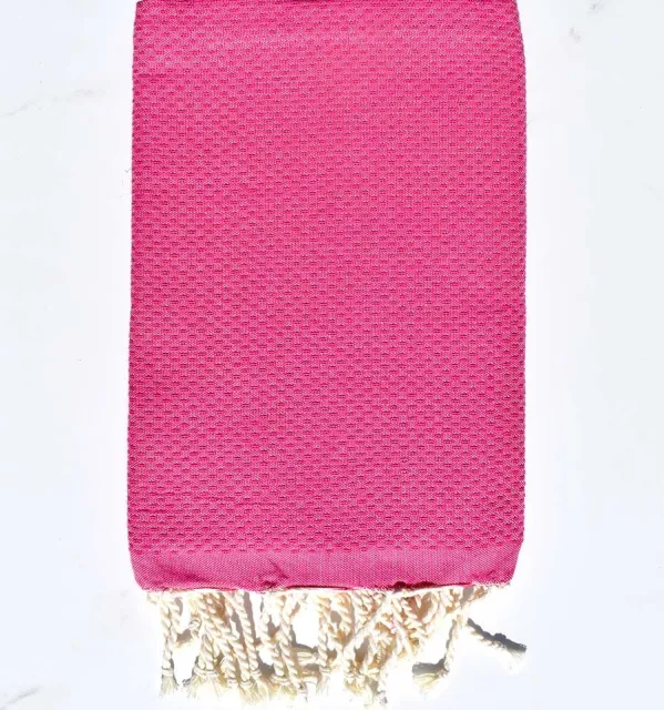 Fouta nid d'abeille unie fuchsia Fouta Tunisia - 1