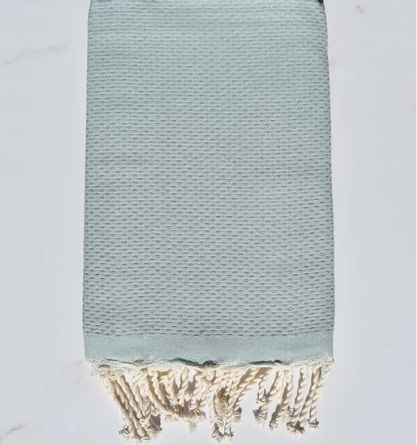 Fouta nid d'abeille unie givré Fouta Tunisia - 1