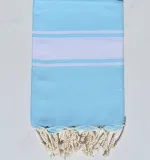 Fouta Plate bleu pastel