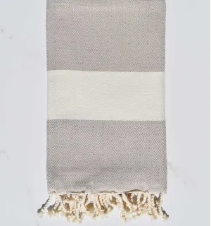 Fouta Diamant beige Fouta Tunisia - 1