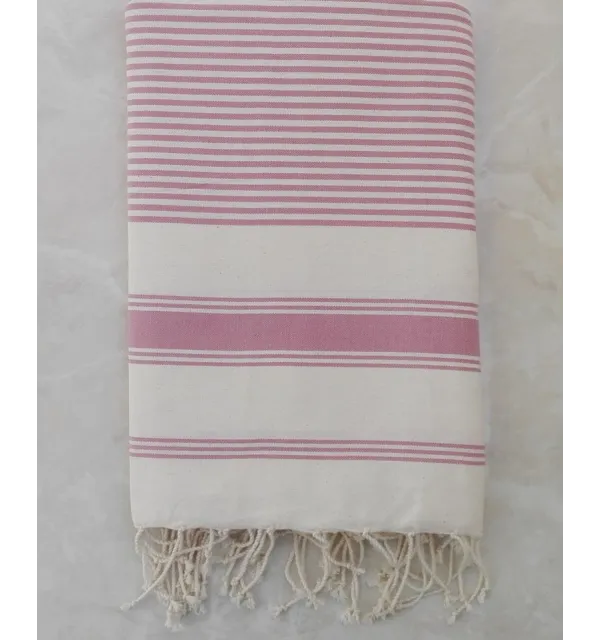 JETé beige clair rayée rose balais 