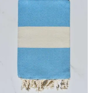 Fouta Diamant bleu azur Fouta Tunisia - 1