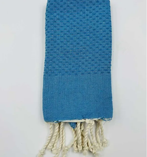 Serviette de table unie bleu azur - 1