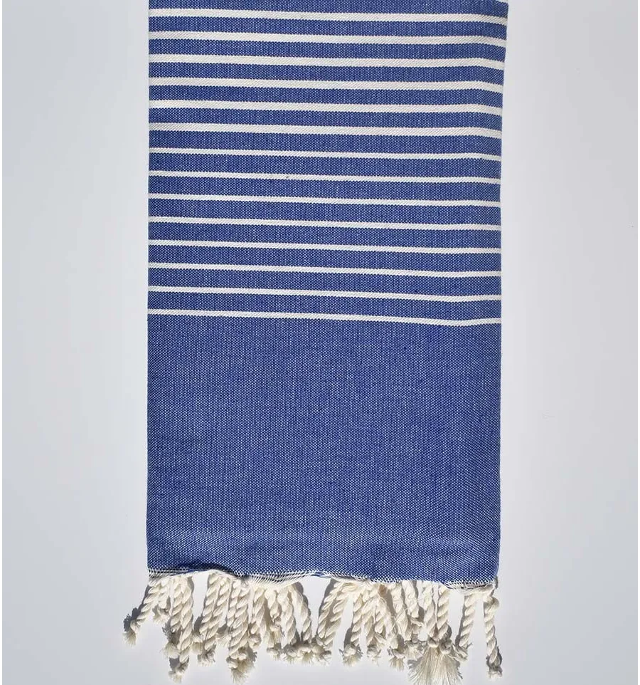 Fouta Portofino en Coton Recyclé bleu Fouta Tunisia - 3