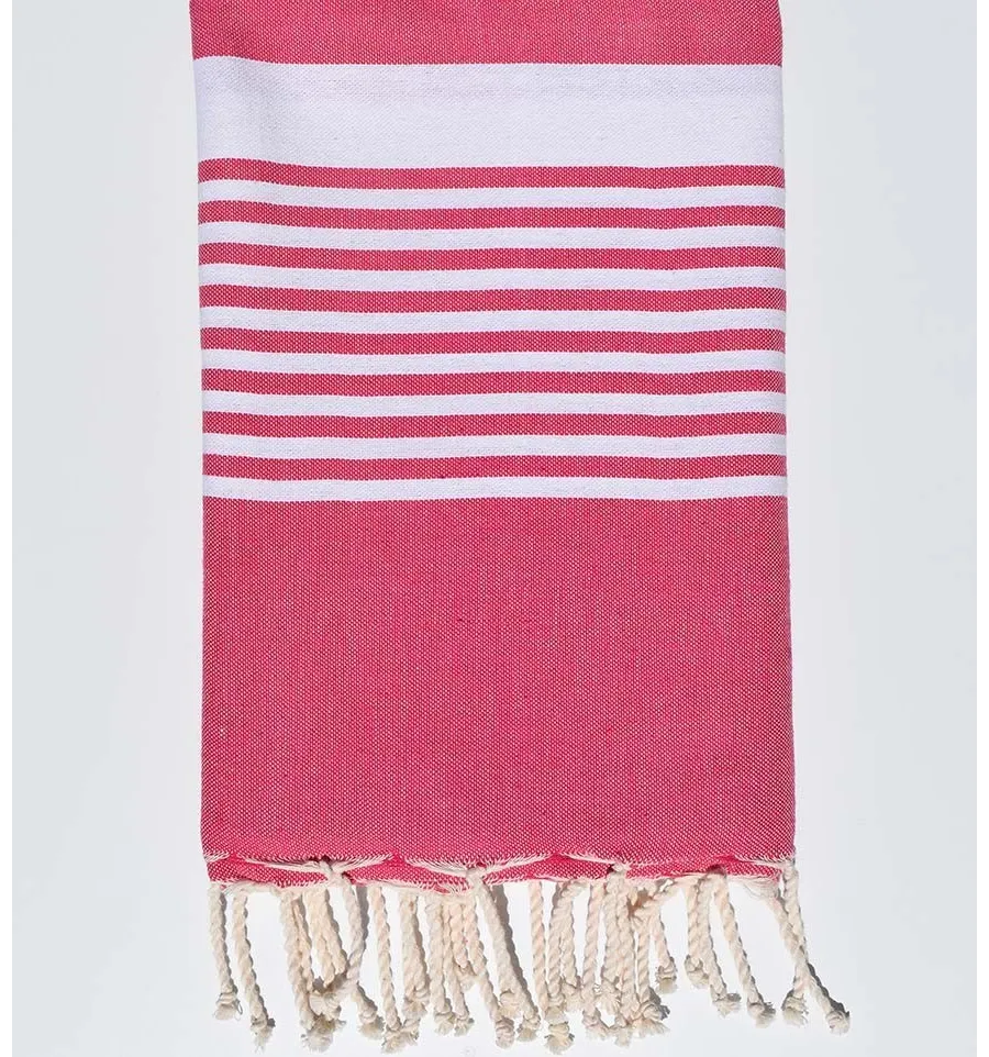 Fouta arthur en Coton Recyclé rose fuchsia Fouta Tunisia - 3