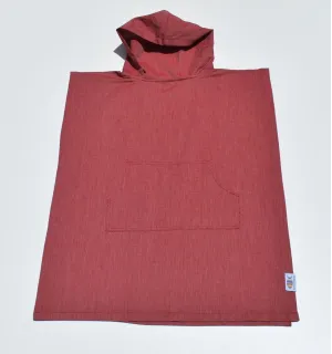 Poncho de plage enfant rouge bordeaux Fouta Tunisia - 1