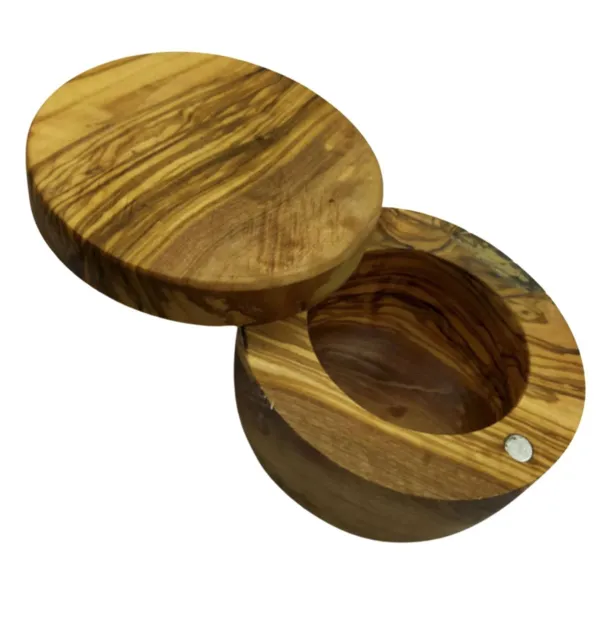 Boite aimantée en bois d'olivier - 1