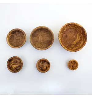 Série de 6 bols gigogne en bois d’olivier - 1 2