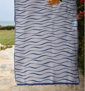 Fouta Hawaï Bleu Fouta Tunisia - 1 2