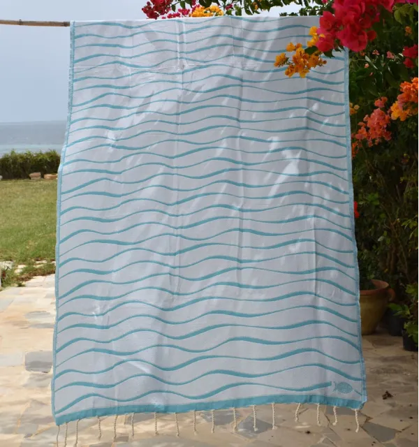 Fouta Hawaï Bleu Vert Fouta Tunisia - 2