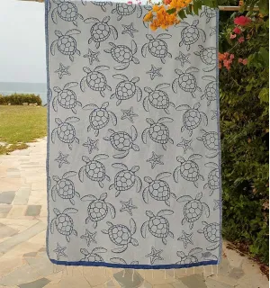 Fouta Seychelles Bleu Fouta Tunisia - 1 2