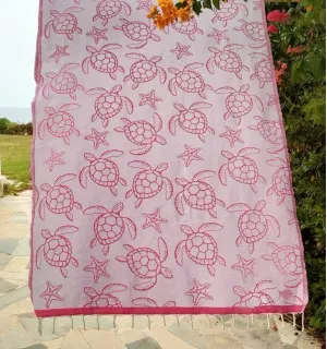 Fouta Seychelles Fuchsia Fouta Tunisia - 1 2