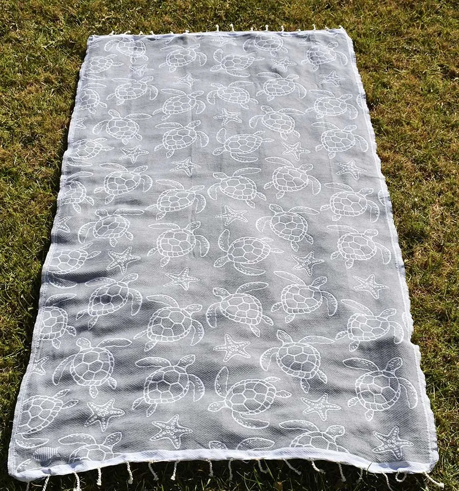 Fouta Seychelles Gris Fouta Tunisia - 5