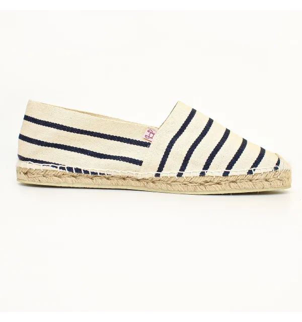 Espadrille Femme Marinière crème Crabster - 1