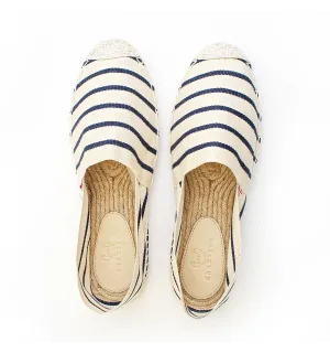 Espadrille Femme Marinière crème Crabster - 1 2