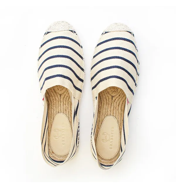 Espadrille Femme Marinière crème Crabster - 2