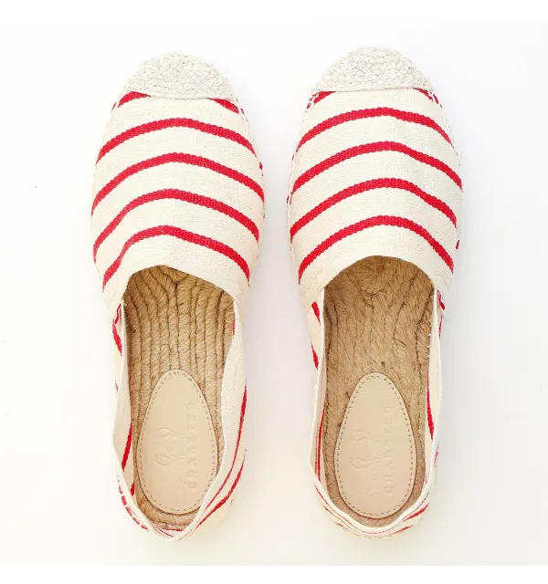 Espadrille Femme Rouge et Écru Crabster - 2