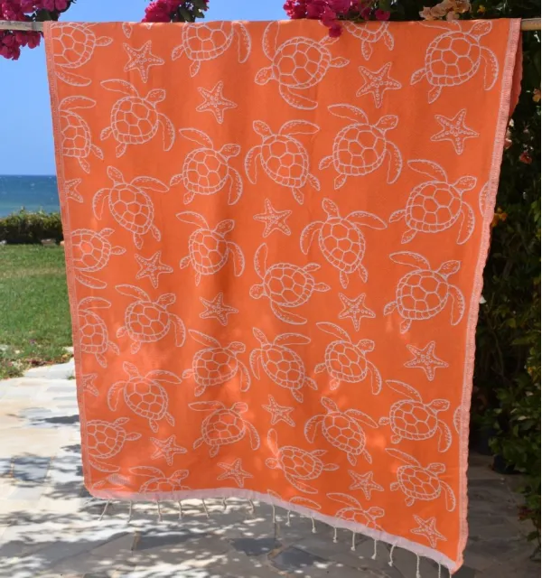 Fouta Seychelles Orange Fluo Fouta Tunisia - 1