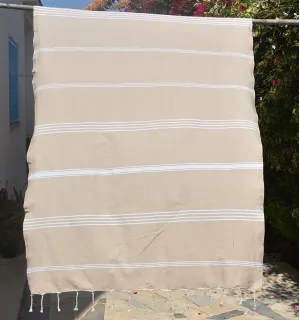 Fouta Mykonos beige Fouta Tunisia - 1